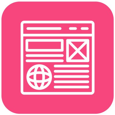 Tel çerçeve Vektör Simgesi Tasarım İllüstrasyonu