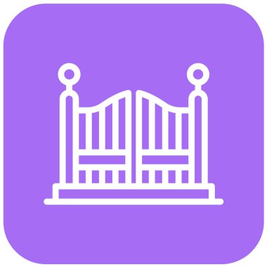 Kapı Vektörü Simgesi Tasarım İllüstrasyonu