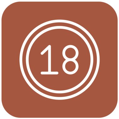 18 Vektör Simgesi Tasarım İllüstrasyonu