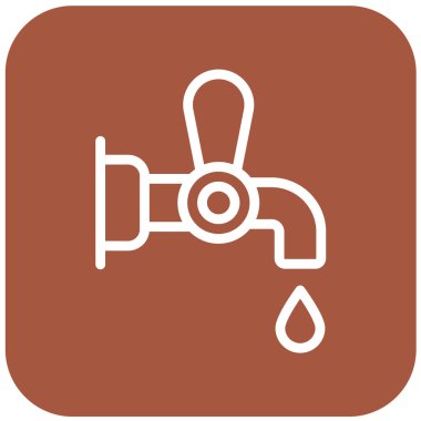 Musluk Vektörü Simgesi Tasarım İllüstrasyonu