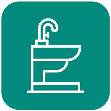 Bidet Vektör Simgesi Tasarım İllüstrasyonu