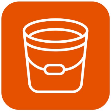 Bucket Vektör Simgesi Tasarım Çizimi