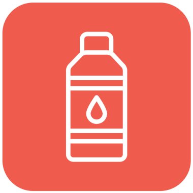 Su Şişesi Vektör Simgesi Tasarım Çizimi