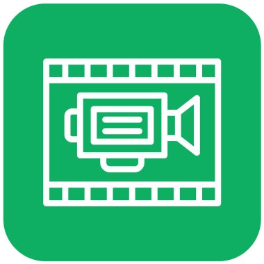 Film Makarnası Vektör Simgesi Tasarım İllüstrasyonu