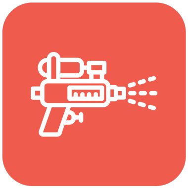 Su tabancası Vektör Simgesi Tasarım Çizimi