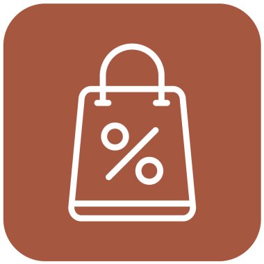 Alışveriş Torbası Vektör Simgesi Tasarım Çizimi