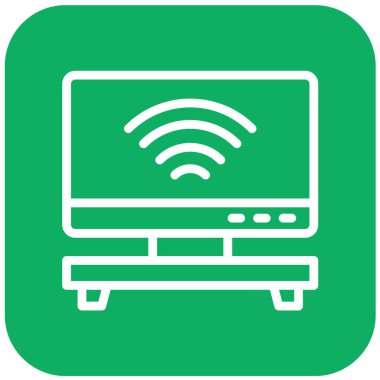 Akıllı TV Vektör Simgesi Tasarım İllüstrasyonu