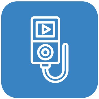 Müzik Oynatıcı Vektör Simgesi Tasarım İllüstrasyonu