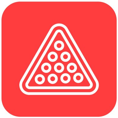 Bilardo Vektör Simgesi Tasarım İllüstrasyonu