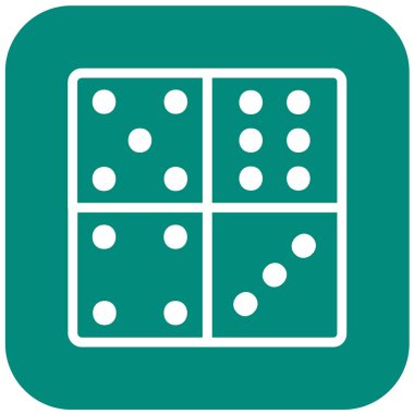 Domino Vektör Simgesi Tasarım İllüstrasyonu