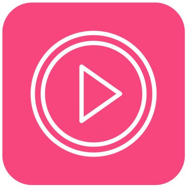 Oynatma düğmesi Vektör Simgesi Tasarım İllüstrasyonu