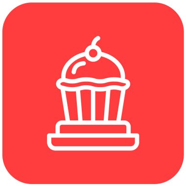 Tatlı Vektörü Simgesi Tasarımı Çizimi