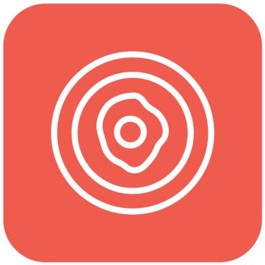 Kızarmış Yumurta Vektörü Simgesi Tasarım İllüstrasyonu