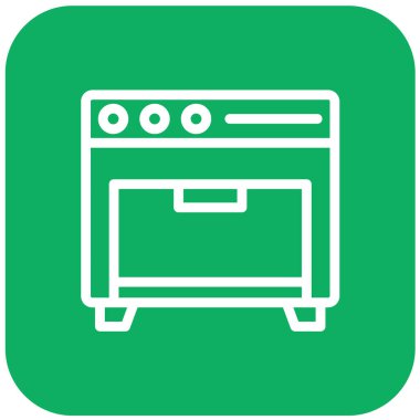 Fırın Vektörü Simgesi Tasarım İllüstrasyonu