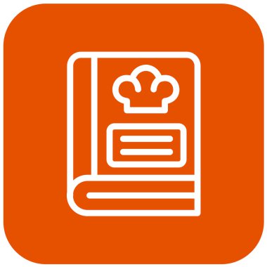 Tarif Defteri Vektörü Simgesi Tasarım İllüstrasyonu