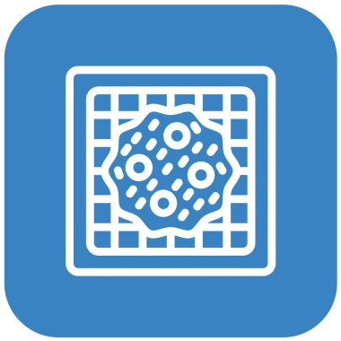 Waffle Vektör Simgesi Tasarım Çizimi