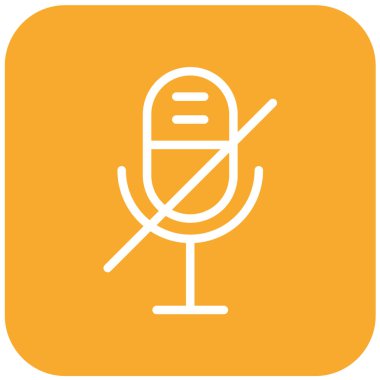 Mikrofon Vektör Simgesi Tasarım İllüstrasyonunu pasifleştir