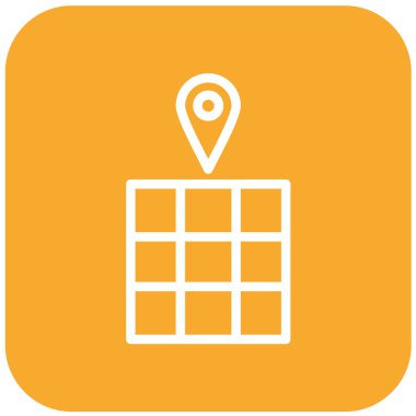 Izgara konumu Vektör Simgesi Tasarım İllüstrasyonu