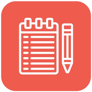 Not Defteri Vektör Simgesi Tasarım İllüstrasyonu