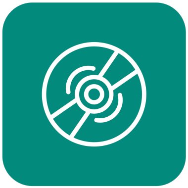 Sıkıştırılmış Disk Vektörü Simgesi Tasarım İllüstrasyonu