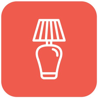 Masa lambası Vektör Simgesi Tasarım İllüstrasyonu