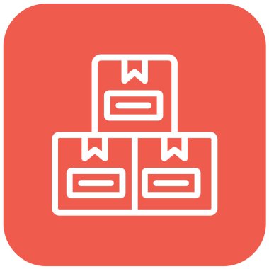 Kutu Vektörü Simgesi Tasarım İllüstrasyonu