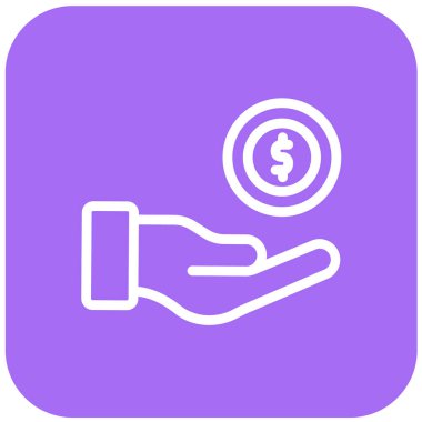 Madeni Para Vektörü Simgesi Tasarım İllüstrasyonu