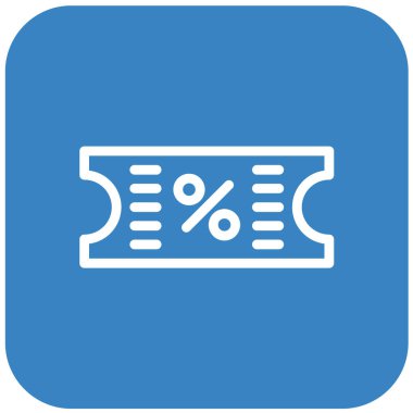Coupon Vektör Simgesi Tasarım İllüstrasyonu