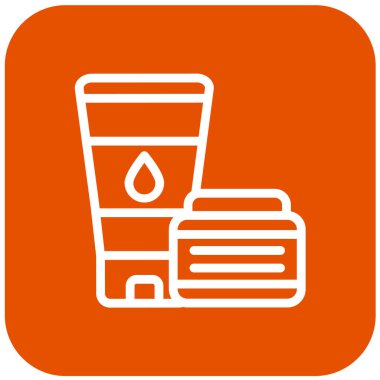 Kozmetik Öğe Vektör Simgesi Tasarım İllüstrasyonu