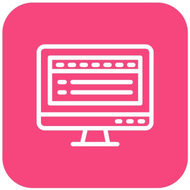 Ekran Vektörü Simgesi Tasarım İllüstrasyonu