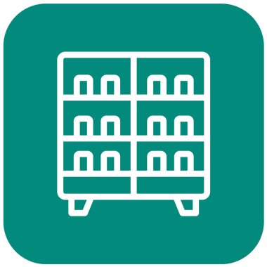 Ürün Rafı Vektör Simgesi Tasarım İllüstrasyonu