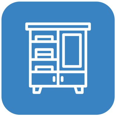 Soyunma Odası Vektör Simgesi Tasarım İllüstrasyonu