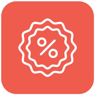 İndirim Vektörü Simgesi Tasarım İllüstrasyonu