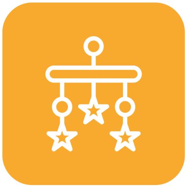 Beşik oyuncağı Vektör Simgesi Tasarım İllüstrasyonu