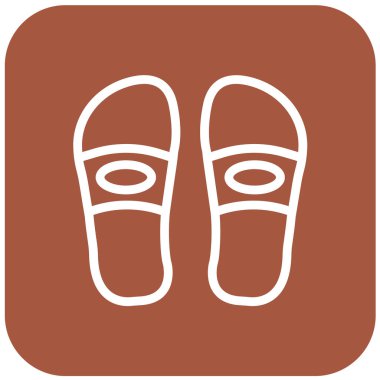 Terlik Vektör Simgesi Tasarım Çizimi