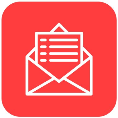 E- posta Vektör Simgesi Tasarım İllüstrasyonu