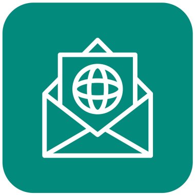 Küresel İletişim Vektörü Simgesi Tasarım İllüstrasyonu