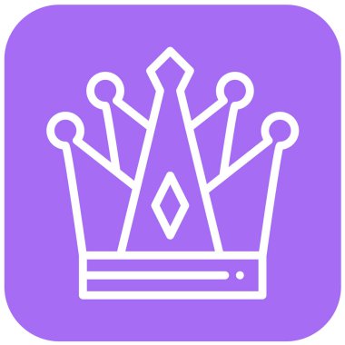 Crown Vektör Simgesi Tasarım İllüstrasyonu