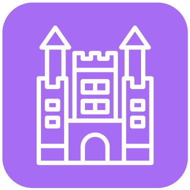 Kale Vektörü Simgesi Tasarım İllüstrasyonu