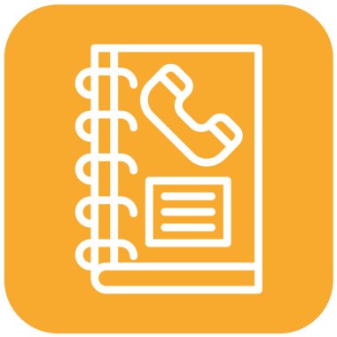 Telefon Defteri Vektör Simgesi Tasarım İllüstrasyonu