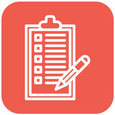 Liste Vektör Simgesi Tasarım İllüstrasyonu