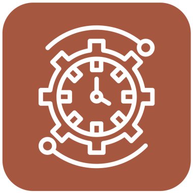 Zaman Yönetimi Vektör Simgesi Tasarım İllüstrasyonu