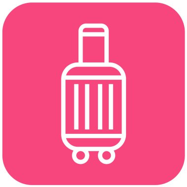 Bagaj Vektörü Simgesi Tasarım İllüstrasyonu