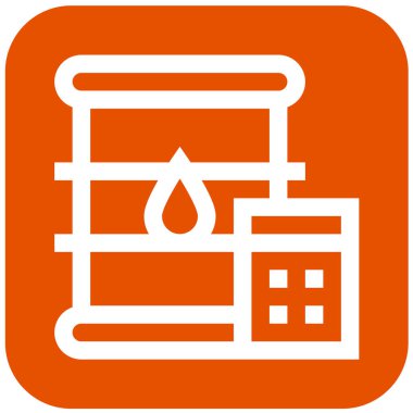 Yakıt Hesaplama Vektör Simgesi Tasarım İllüstrasyonu