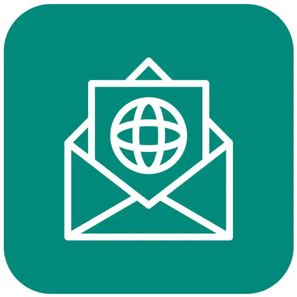 Küresel İletişim Vektörü Simgesi Tasarım İllüstrasyonu