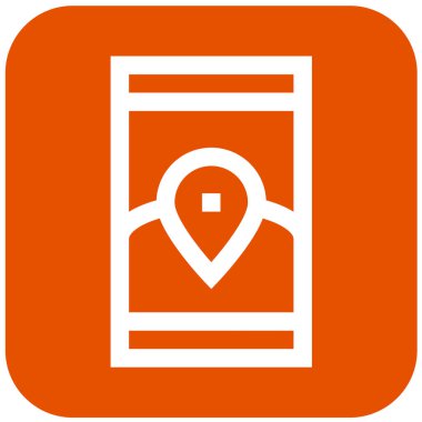 Çevrimiçi Mobil Loc Vektör Simgesi Tasarım İllüstrasyonu