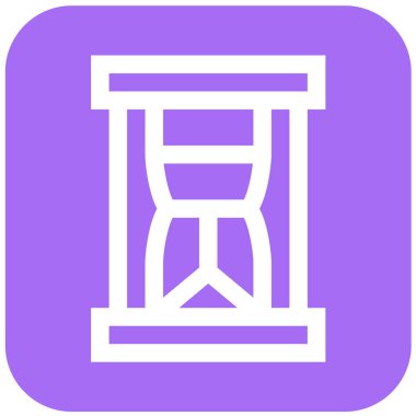 Kum Saati Vektör Simgesi Tasarım Çizimi