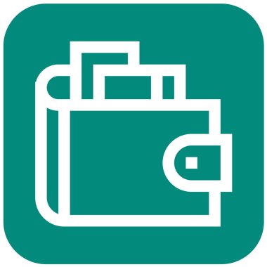 Cüzdan Vektörü Simgesi Tasarım İllüstrasyonu