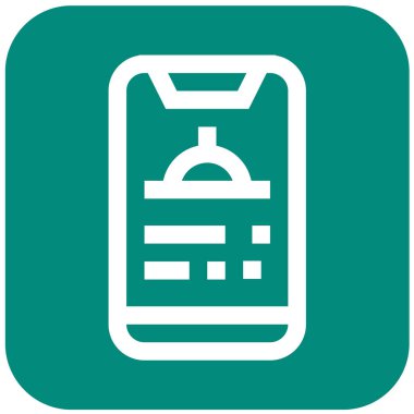 Çevrimiçi Gıda Siparişi Vektör Simgesi Tasarım İllüstrasyonu