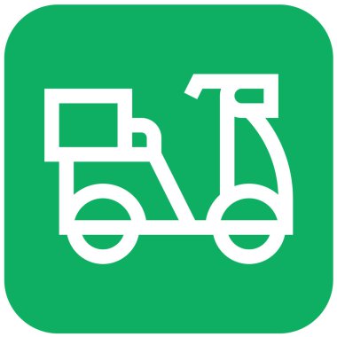 Teslimat Bisiklet Vektörü Simgesi Tasarım İllüstrasyonu